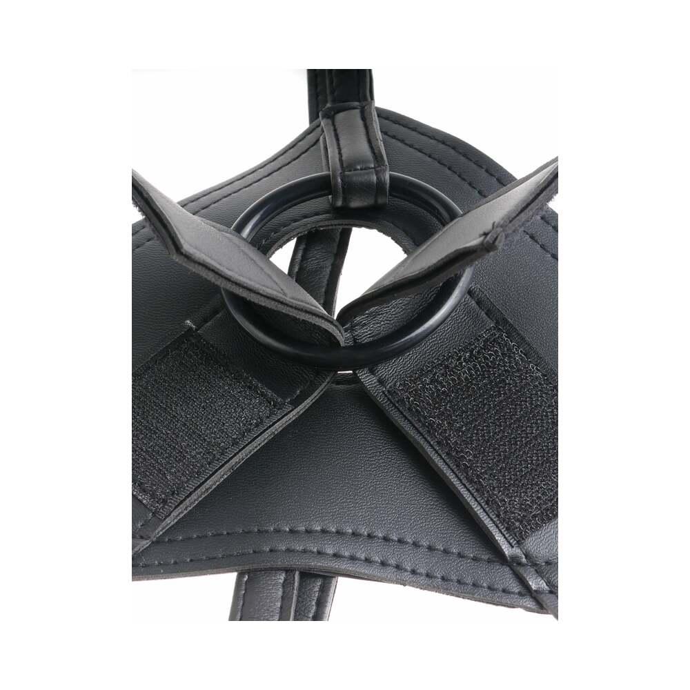 King Cock Strap-On Harness With 8 inches Cock Brown