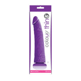Colours Pleasures Thin 8 inches Dildo Purple