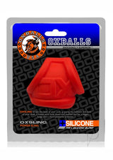 Oxballs Oxsling Silicone Blend Power Sling Red packaging displaying its innovative design and quality materials.