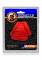 Oxballs Oxsling Silicone Blend Power Sling Red packaging displaying its innovative design and quality materials.