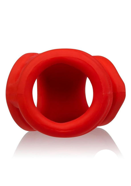 Oxballs Oxsling Silicone Blend Power Sling Red front view showcasing its innovative silicone design.