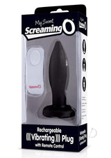 My Secret Vibrating Plug with Remote Control Black - rechargeable vibrating plug and remote in packaging.