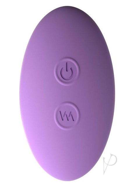 Fantasy For Her Please Her Panty Vibe Remote Purple remote with power button, designed for discreet pleasure.