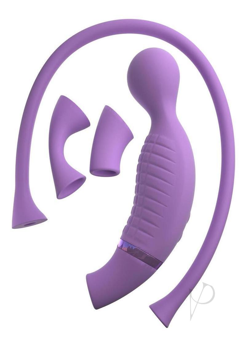 Fantasy For Her Ultimate Climax Her Silicone Vibrator Purple collection with flexible silicone design and suction attachments