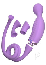 Fantasy For Her Ultimate Climax Her Silicone Vibrator Purple with attachments, designed for exquisite pleasure.