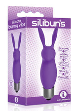 The 9's Silibuns Silicone Bunny Bullet Purple packaging with playful bunny design in soft purple color.