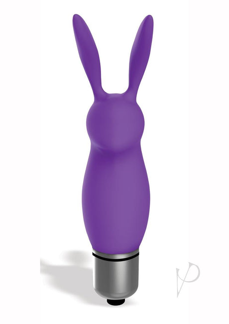 The 9's Silibuns Silicone Bunny Bullet Purple, a cute and powerful discreet vibe in soft purple silicone.