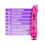 B Yours Vibe 6 Realistic 9.25 inches Vibrating Dildo Pink