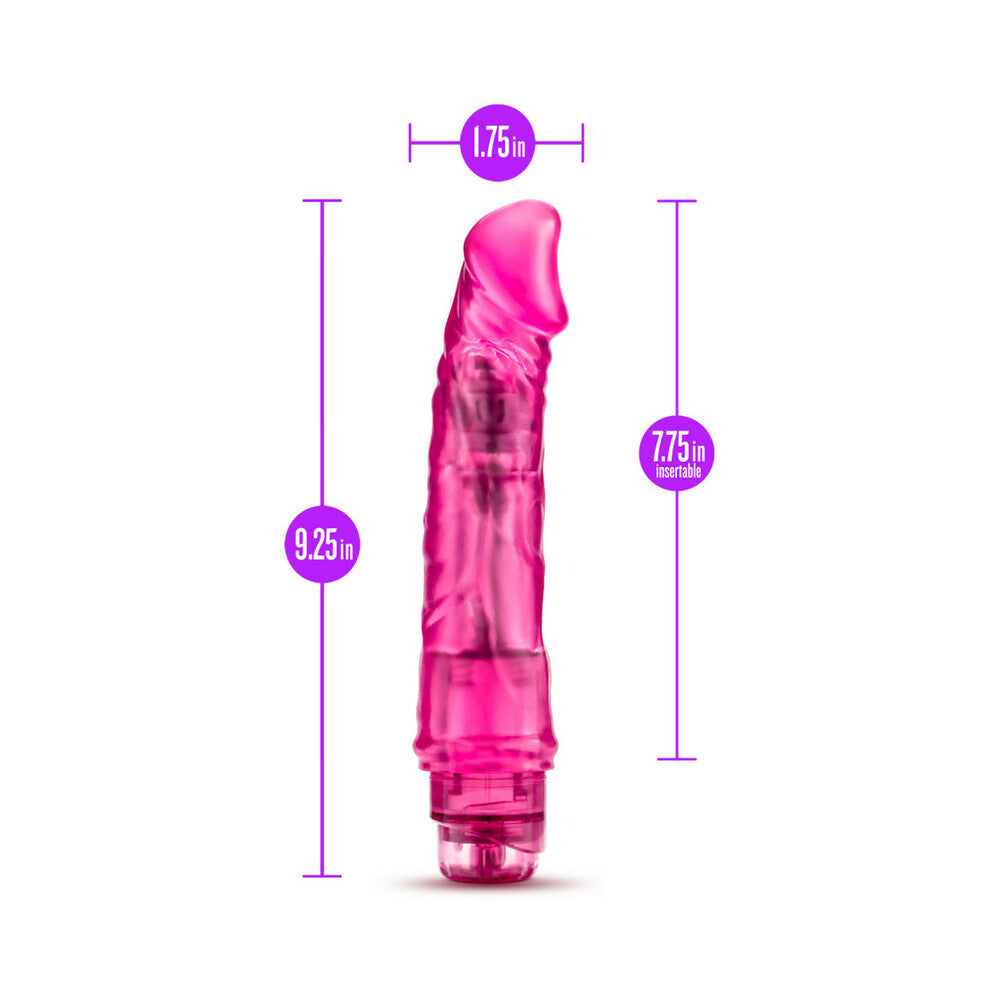 B Yours Vibe 6 Realistic 9.25 inches Vibrating Dildo Pink