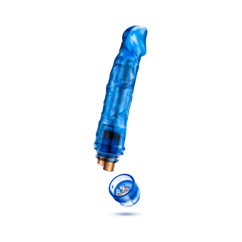 B Yours Vibe 6 Realistic 9.25 inches Vibrating Dildo Blue