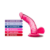 B Yours Sweet 'n Hard 8 Realistic 6.5 inches Dildo with Balls Pink