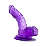 B Yours Sweet 'n Hard 8 Realistic 6.5 inches Dildo with Balls Purple
