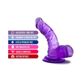 B Yours Sweet 'n Hard 8 Realistic 6.5 inches Dildo with Balls Purple