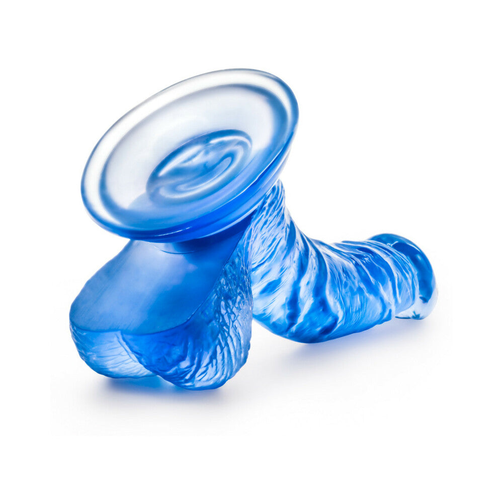 B Yours Sweet 'n Hard 8 Realistic 6.5 inches Dildo with Balls Blue