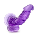 B Yours Sweet 'n Hard 7 Realistic 8.5 inches Dildo with Balls Purple