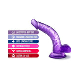 B Yours Sweet 'n Hard 7 Realistic 8.5 inches Dildo with Balls Purple