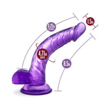 B Yours Sweet 'n Hard 7 Realistic 8.5 inches Dildo with Balls Purple