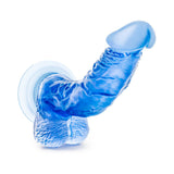 B Yours Sweet 'n Hard 7 Realistic 8.5 inches Dildo with Balls Blue