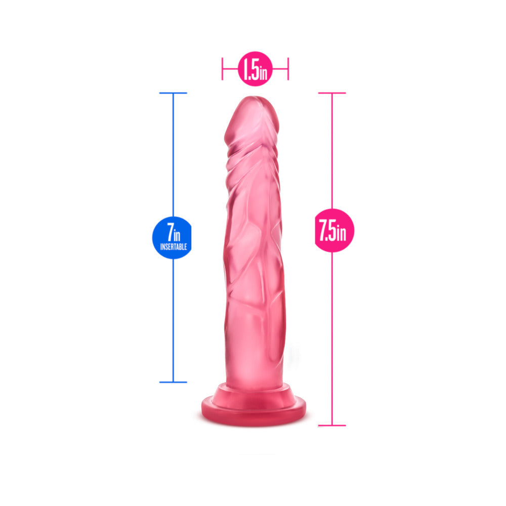 B Yours Sweet 'n Hard 5 Realistic 7.5 inches Dildo Pink