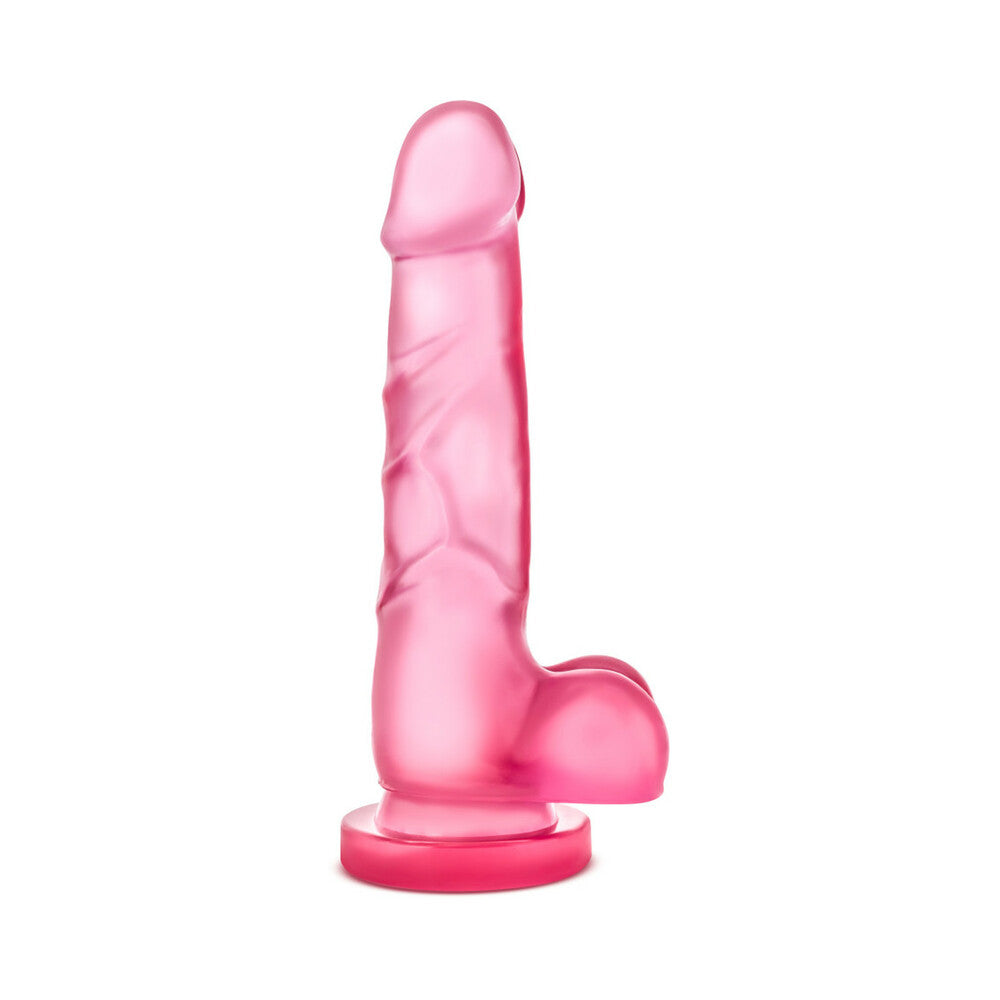 B Yours Sweet 'n Hard 4 Realistic 7 inches Dildo with Balls Pink