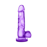 B Yours Sweet 'n Hard 4 Realistic 7 inches Dildo with Balls Purple