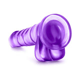 B Yours Sweet 'n Hard 4 Realistic 7 inches Dildo with Balls Purple