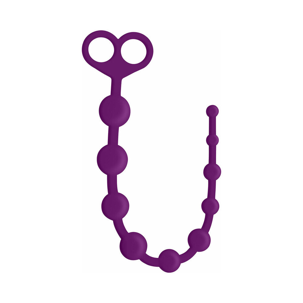 Curve Toys Gossip Perfect 10 Silicone Anal Beads Violet