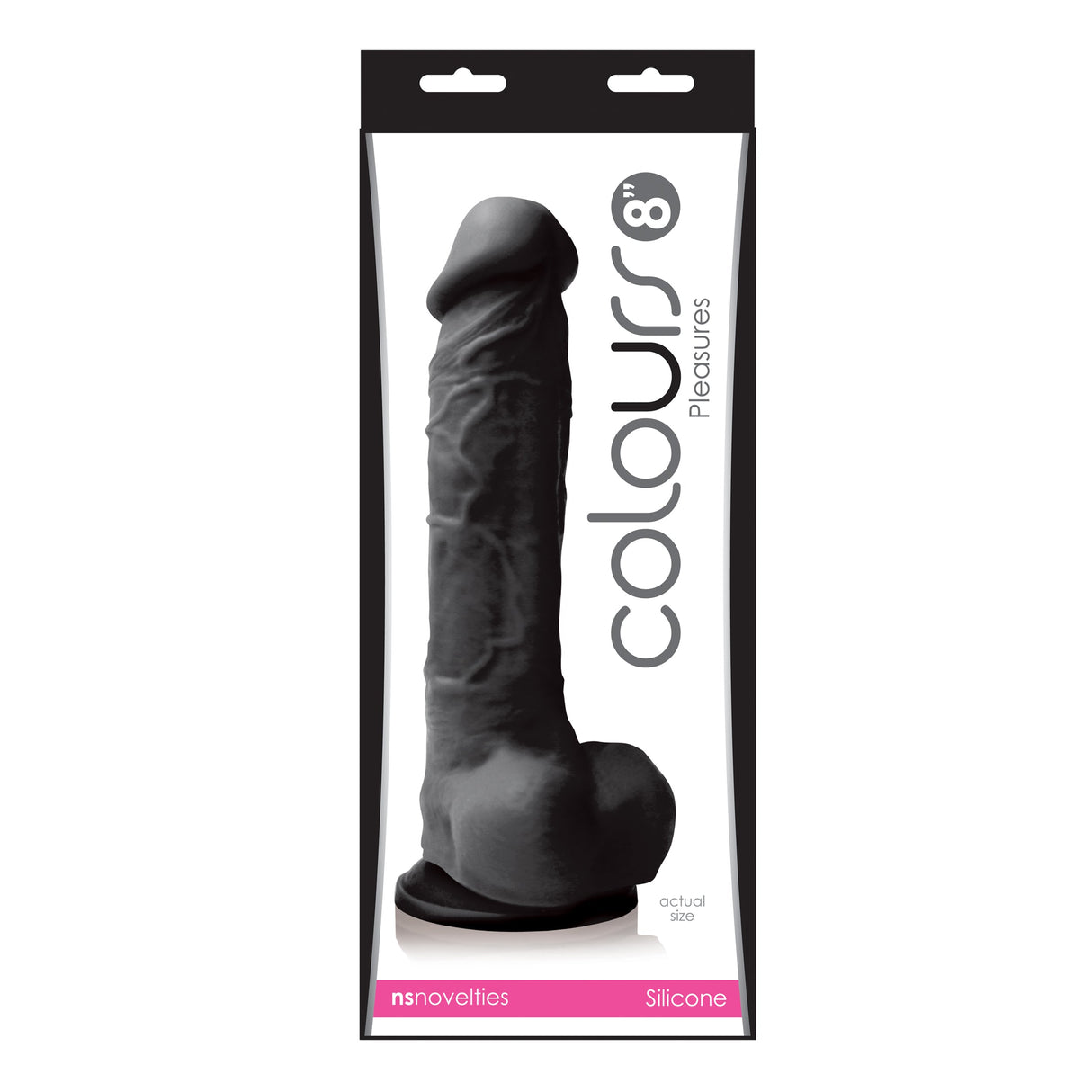 Colours Pleasures 8 inches Dildo Black