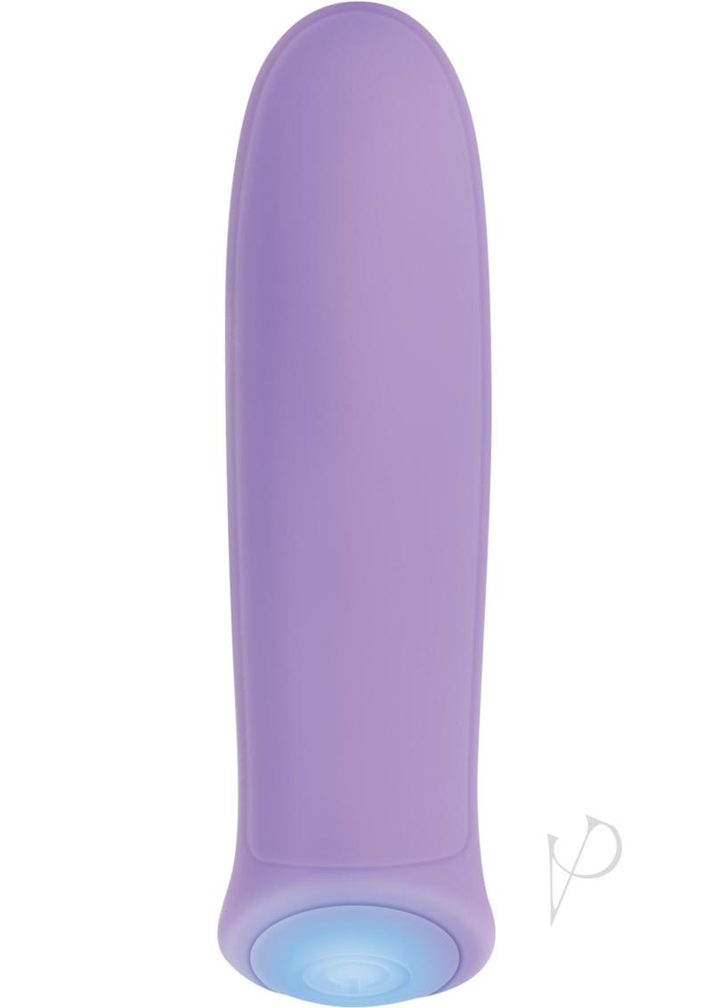 Purple Haze Rechargeable Silicone Bullet Purple, a discreet and soft vibrating bullet in a lilac hue.