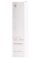CG Tush Tease Anal Stimulant Au Natural 0.7 Oz packaging image with fragrance-free label.