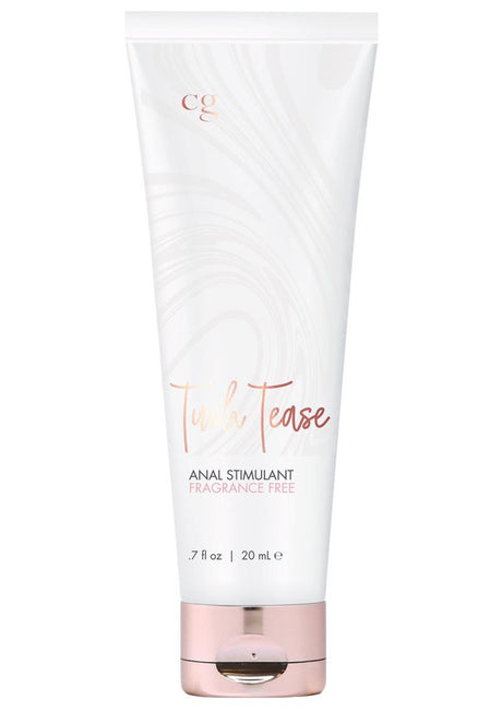 CG Tush Tease Anal Stimulant Au Natural 0.7 Oz packaging with elegant design promoting enhanced pleasure.