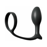 Anal Fantasy Collection Silicone Ass-Gasm Cock Ring Beginner's Plug Black
