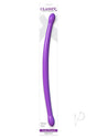 Classix Double Whammy Double Dildo 17.25 inch Purple in packaging, highlighting its flexible and smooth design.
