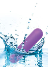 Fantasy For Her Multi Speed Bullet Vibrator Purple splashing through water in an elegant, playful display.