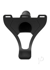 Body Extensions Be Daring Hollow Strap On 7 Inch Black harness and attachment in black color.