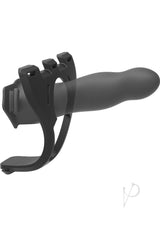 Body Extensions Be Daring Hollow Strap On 7 Inch Black harness and silicone attachment for confident penetration.