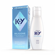 K-Y Premium Silicone Personal Lubricant 1.5 Oz with sleek packaging and pump bottle design.