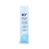K-Y Premium Silicone Personal Lubricant 1.5 Oz packaging showcasing silky texture for intimate moments.