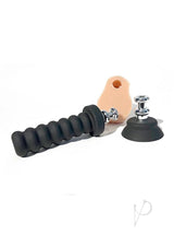 Rascal Jocks Johnny 7 inch Silicone Dildo Vanilla featuring distinctive textured grip and suction base for versatility.