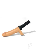 Rascal Jock Brent 8 inch Silicone Cock Dildo Vanilla with a lifelike design and textured handle for enhanced pleasure.
