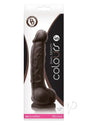 Colours Dual Density Silicone Dildo 5 inch Chocolate in packaging, showcasing its realistic design and dual-density features.