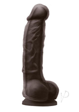 Colours Dual Density Silicone Dildo 5 inch Chocolate showcasing realistic design and dual density for lifelike pleasure.