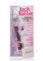 Jack Rabbit Thrusting Orgasm Beaded Rabbit Vibrator Pink packaging showcasing its features and design.