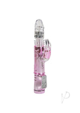Jack Rabbit Thrusting Orgasm Beaded Rabbit Vibrator Pink with dual-action design and textured flexibility.