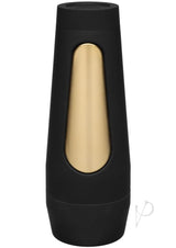 Main Squeeze Endurance Trainer Ultraskyn Pussy Stroker in sleek black and gold design
