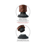 King Cock 7 inches Vibrating Cock Poseable Dildo With Suction Cup Brown