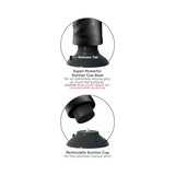 King Cock 9 inches Vibrating Cock With Balls Poseable Suction Cup Dildo Black