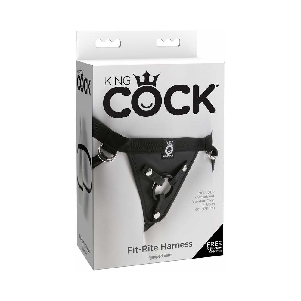 King Cock Adjustable Fit Rite Harness Black