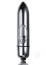 RO 80mm Single Speed Bullet Vibrator Chrome in sleek chrome finish for focused stimulation.
