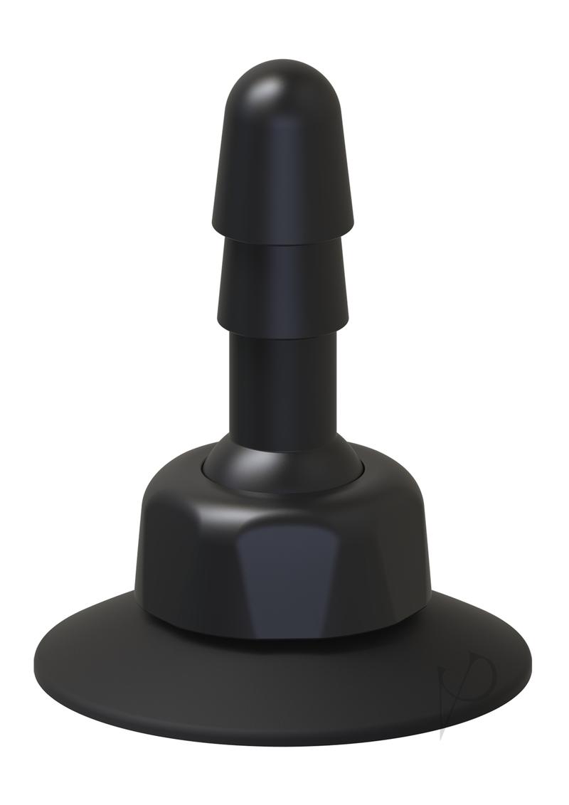 Vac U Lock Deluxe 360 Swivel Suction Cup Plug Black for hands-free use with compatible attachments.